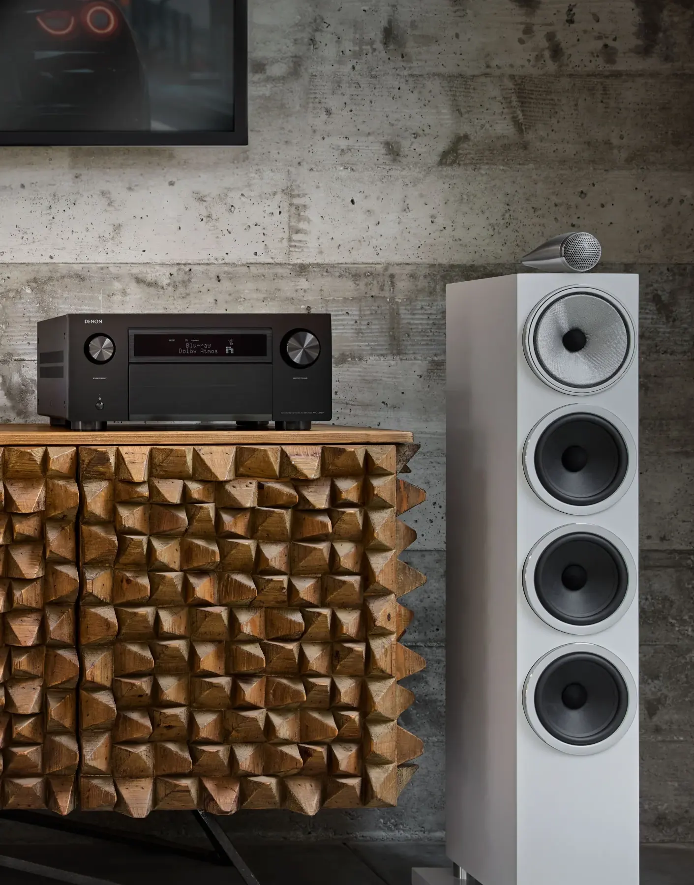 Denon AVC-A10H Reference AV Receiver Ev sinema ve Bowers Wilkins Kule Hoparlör
