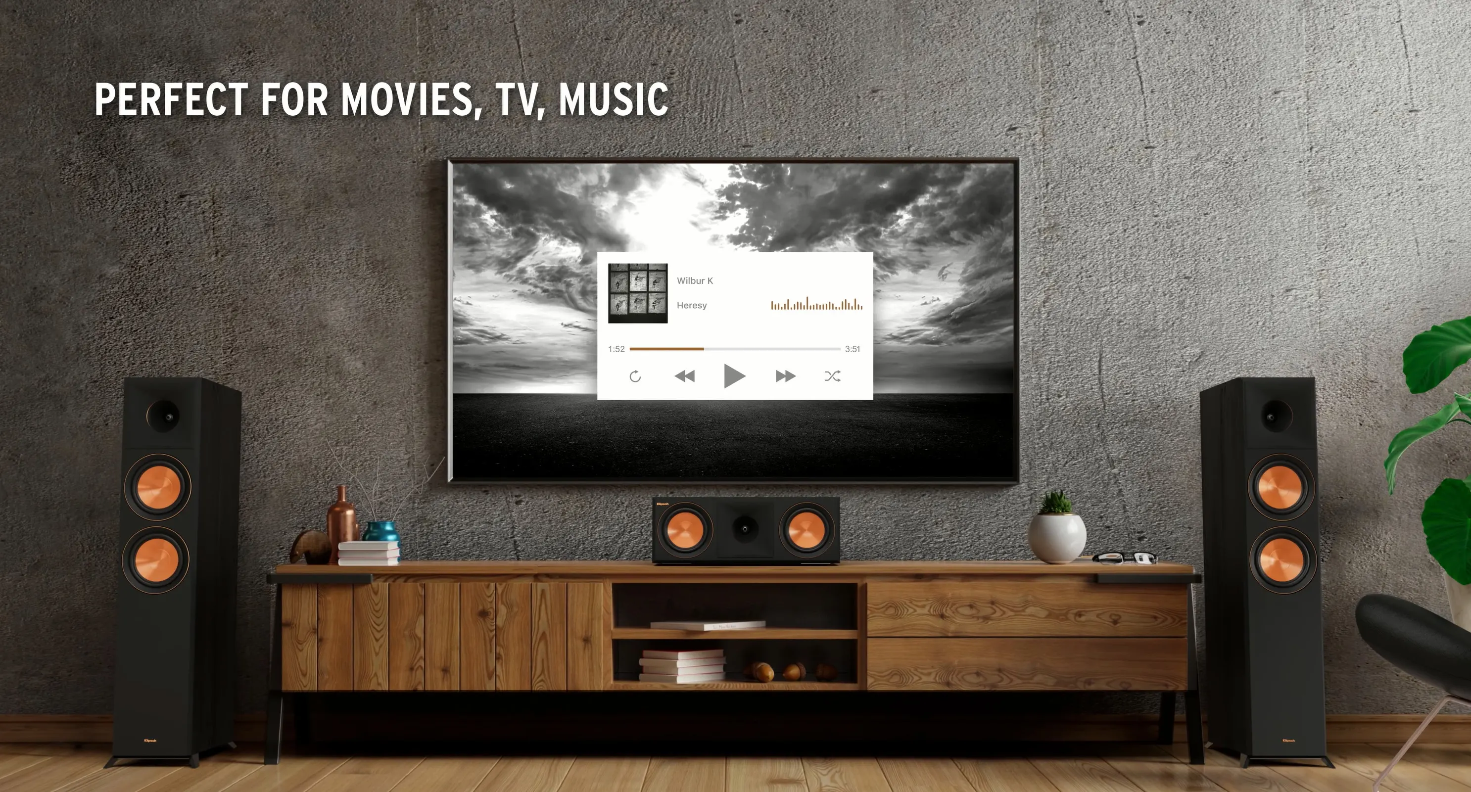 Klipsch RP-5000F II kule hoparlör ile premium stereo ve ev sinema sistemi