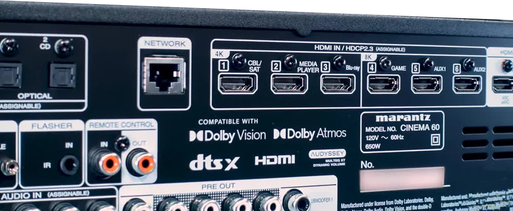 Marantz Cinema 60 Arka Panel ve Bağlantılar