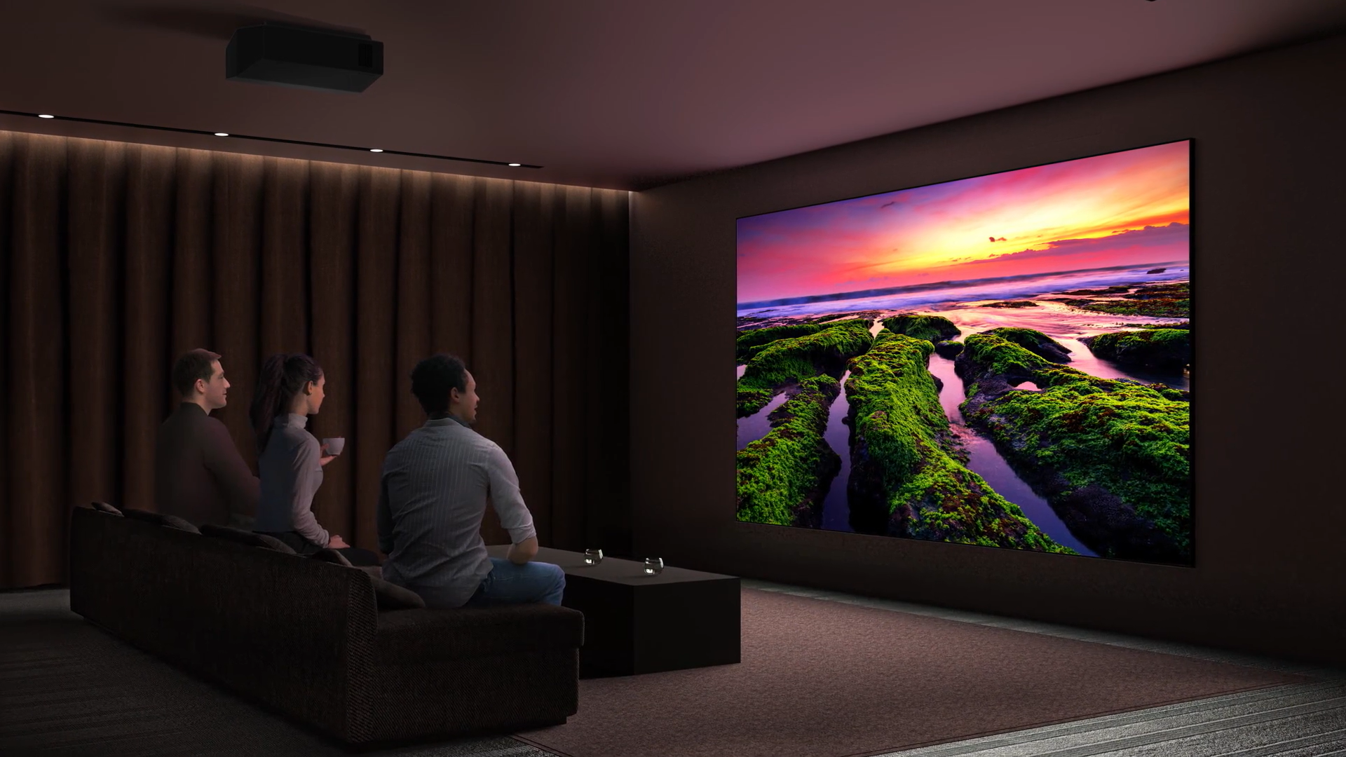 Sony XW5000 Projeksiyon Cihazı Oda tavan montaj 4K Lazer Sinema