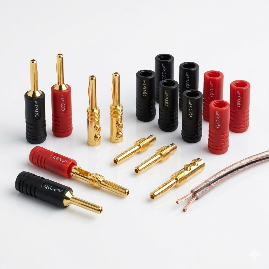 QED QE1870 4mm Banana Plug Altın Kaplama