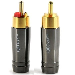QED QE-6122/QE-6120 RCA Uç Kırmızı/Siyah - Çift