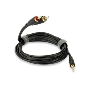 QED QE-8111 Connect 3.5mm Jack - RCA / Bir ucu 3.5mm Diğer ucu RCA Kablo - 0.75m