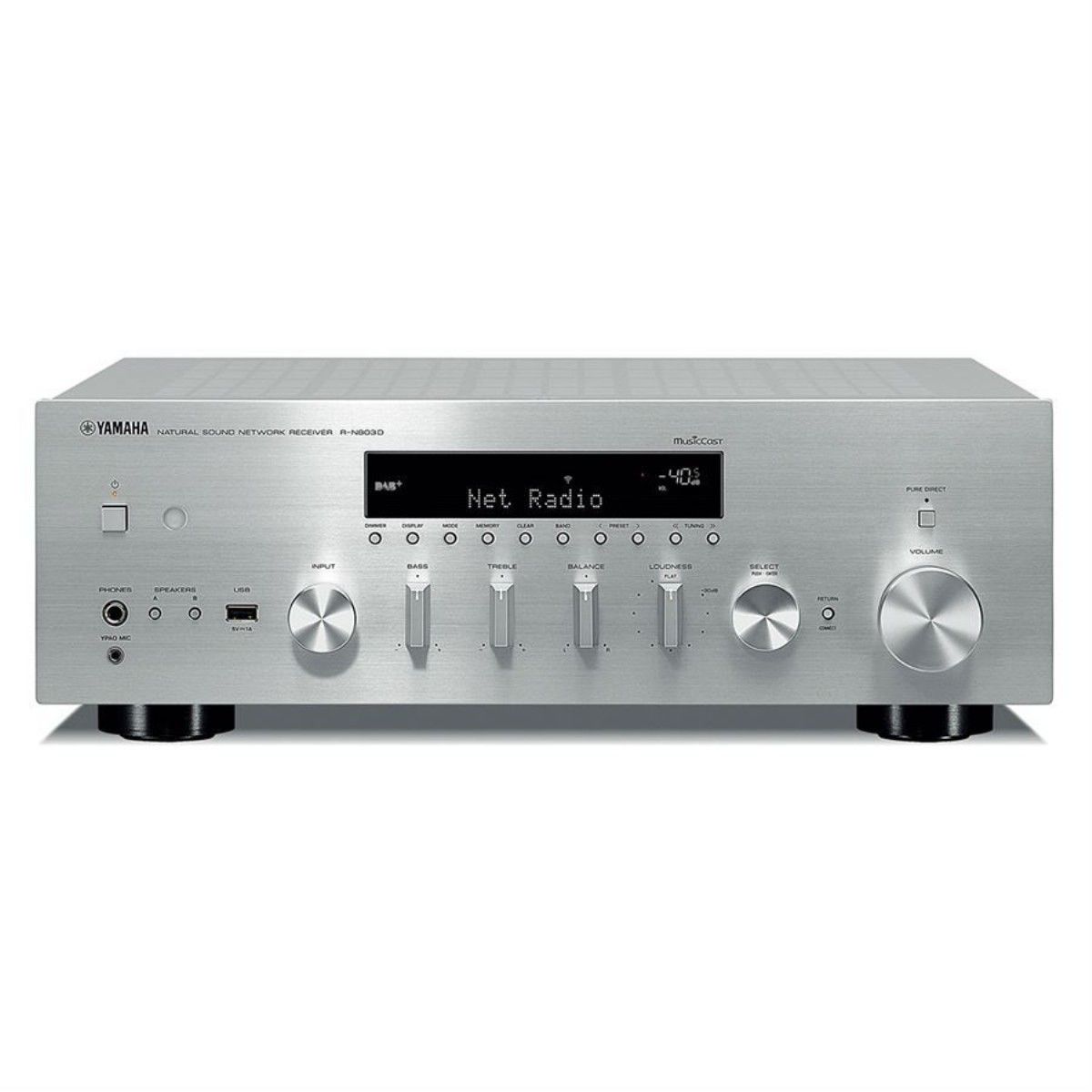 YAMAHA RN-803D Network HiFi Stereo Receiver Amplifikatör Gümüş