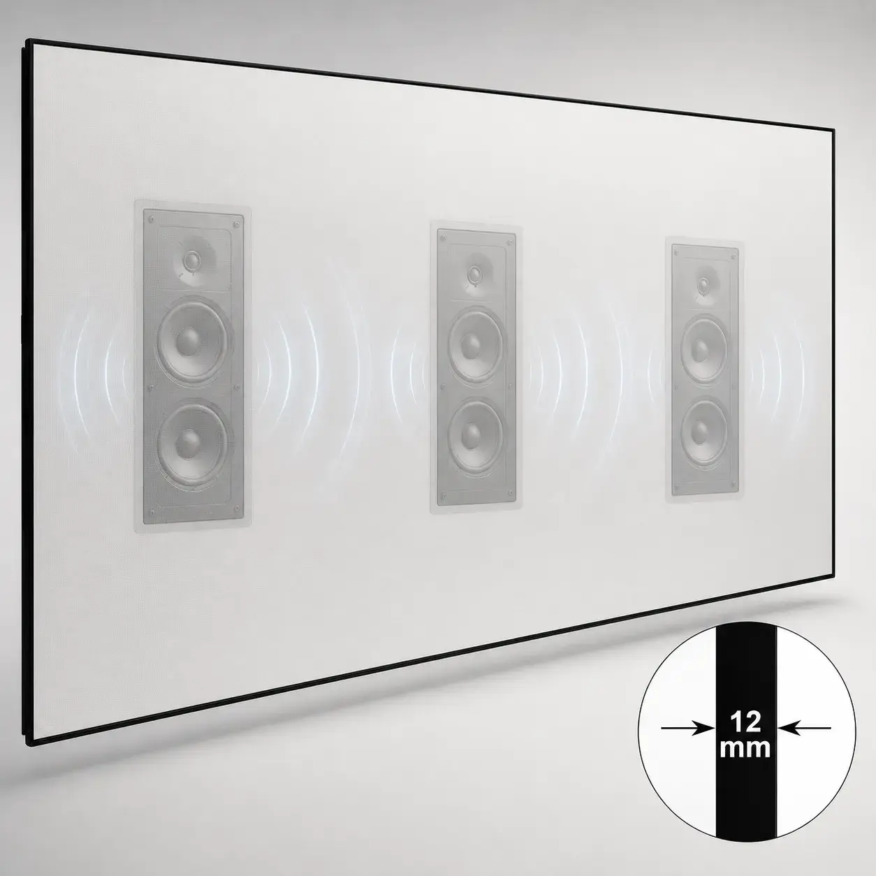 xVision Ultra Slim Çerçeveli Akustik Geçirgen 8K Projeksiyon Perdesi