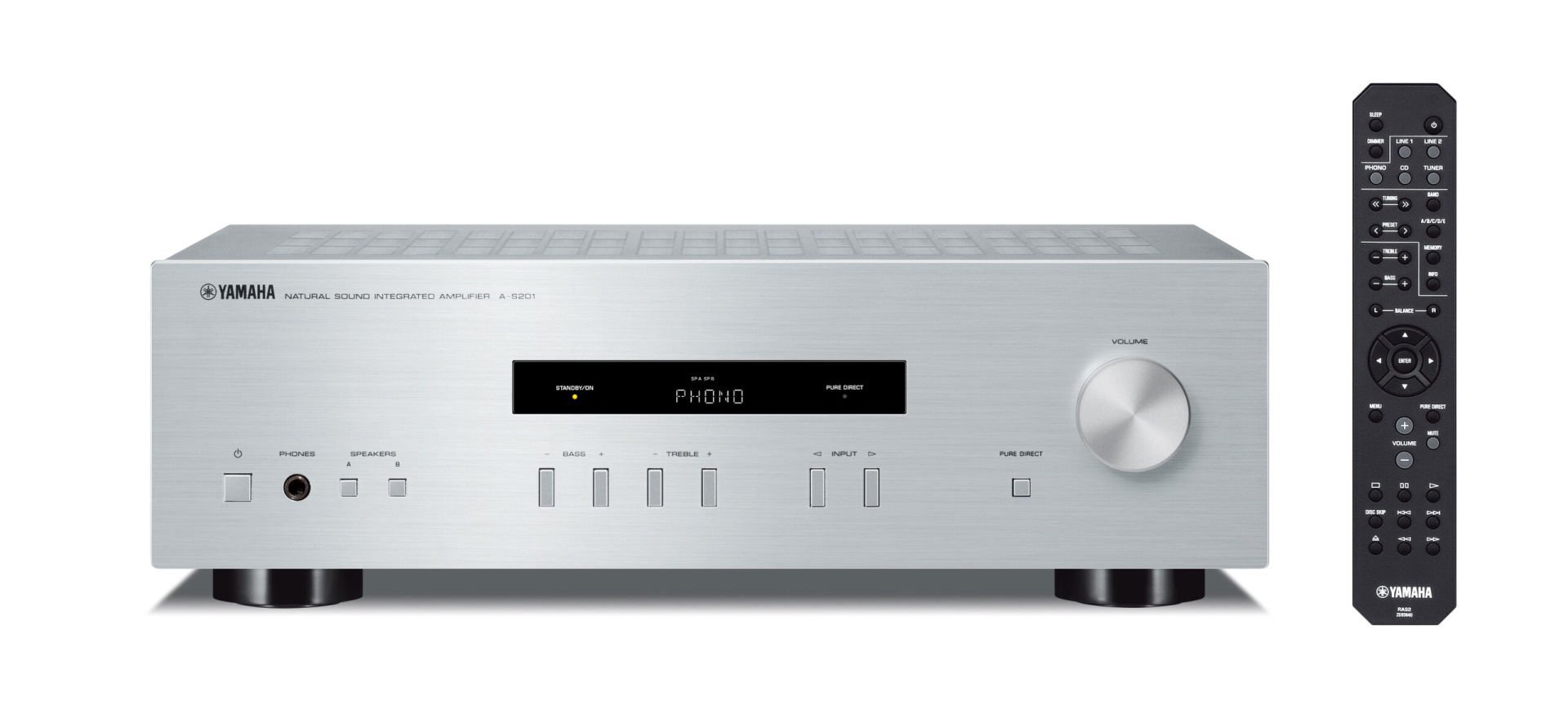 YAMAHA A-S201 HiFi Stereo Entegre Amplifikatör Gümüş