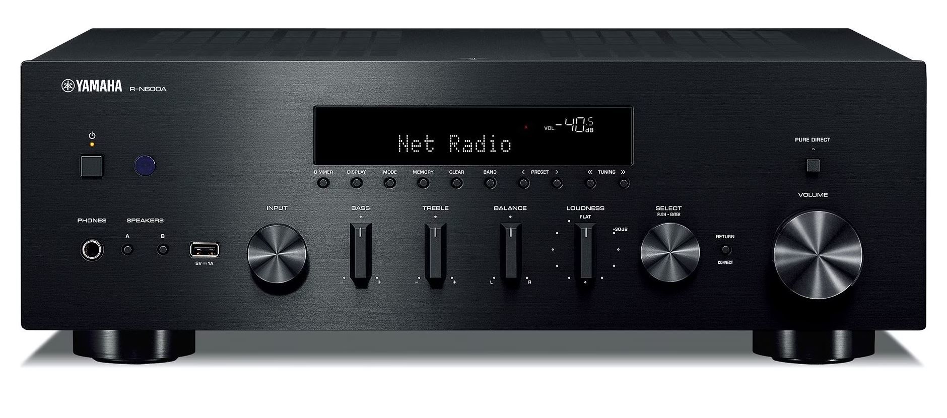 YAMAHA R-N600A Stereo Network Receiver Amplifier Siyah