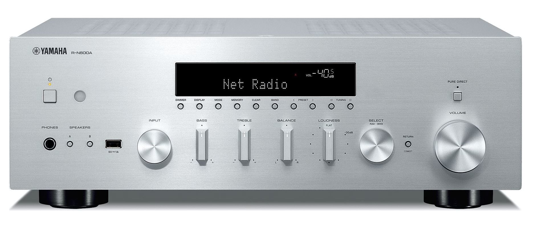 YAMAHA R-N600A Stereo Network Receiver Amplifier Gümüş